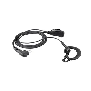 EM-2027 G 모양 1 와이어 무전기 라디오 이어폰 휴대용 핸즈프리 귀 후크 이어폰