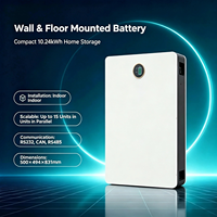 Batterie LiFePO4 murale ou au sol de 10,24 kWh IP65 pour projet d'énergie solaire hybride domestique