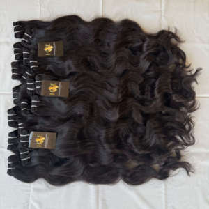 Armure de cheveux raides ondulés bruts vierges indiens, paquet de cheveux humains de vison brut brésilien extensions de cheveux naturels - Product Image 1