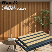 Panneaux muraux acoustiques insonorisants en bois à lattes de 600x2400 mm pour salon, chambre à coucher, sans formaldéhyde, écologiques