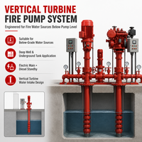 Système de pompe à eau électrique diesel à turbine verticale pour puits profonds et alimentation de réservoirs d'eau incendie