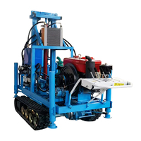 Foreuse de puits d'eau sur chenilles Mikton 180L, diesel, 200m de profondeur, pour forage de 60mm-460mm, pour l'irrigation agricole