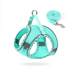 HIPHOPPET Verstellbares No Pull Hunde geschirr und Leinen-Set für kleine große Hunde Welpen schritt in reflektieren der Weste für das Lauftraining - Product Image 1