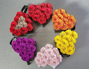 กล่องของขวัญดอกไม้นิรันดร์ในกล่องหัวใจดอกกุหลาบอมตะกุหลาบอมตะ - Product Image 5