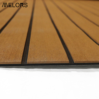 Revêtement de sol synthétique imperméable Melors en teck, matériau EVA, anti-UV, mousse, imitation feuille, pour pont de bateau, revêtement de sol en vinyle