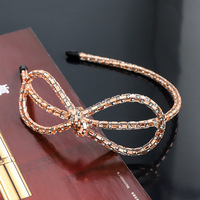 Ofertas Especiales Diadema Brillante con Pedrería Ajustable, Duradera y de Alta Calidad en Negro, Marrón, Blanco y Dorado con Diamantes de Imitación para Mujer
