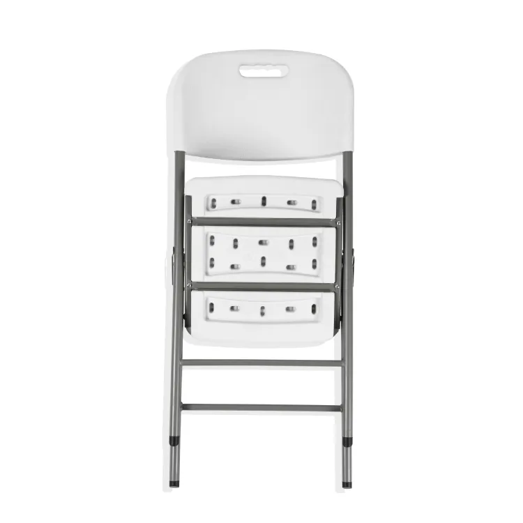 Accueil pas cher Jardin Extérieur Moderne en plastique blanc HDPE chaises Pliantes