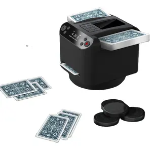 Máquina de cartas automática universal, ferramentas de pôquer, máquina portátil de 360 graus, máquina de baralhar cartas, portátil e doméstica