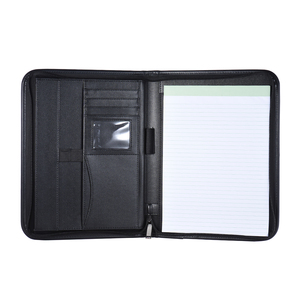 Portafolio Profesional Multifuncional, Carpeta Portadocumentos, Estuche para Documentos A4, Cierre de Cremallera de Cuero PU con Tarjetero - Product Image 3