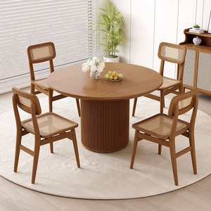 Petite table à manger en bois massif de style japonais et combinaison de chaises silencieuses pour meubles de <span class=keywords><strong>restaurant</strong></span> - Product Image 4