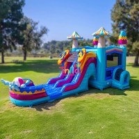 Château gonflable commercial Nouveau design Contrôleur de jeu Château gonflable Le plus populaire Hupfburg pour les enfants Location d'équipements de fête