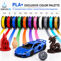 Filament PLA Robuste 1,75 mm 1 kg Couleurs Basiques Sans Bulles Anti-Blocage Faible Déformation Scellé Sous Vide avec Dessiccant Bobine de 2,2 lb