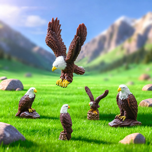 Miniature in Resina di <span class=keywords><strong>Aquila</strong></span> Calva, Figurine Educative per Giardino, Giardino delle Fate e Ornamenti da Scrivania - Product Image 3