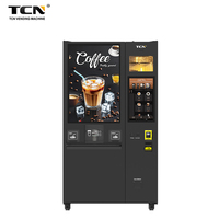 Máquina Expendedora de Café Comercial TCN, de Grano a Taza, con Leche Fresca, Molinillo Doble, Kiosco de Café Espresso, OEM para Negocios en Europa