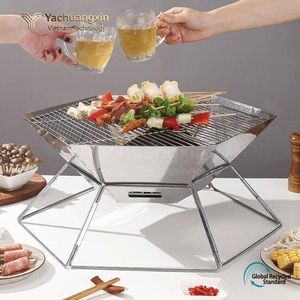 Un outil indispensable pour les barbecues de vacances, barbecue pliable, barbecue au charbon portable, barbecue de camping en plein air. - Product Image 3