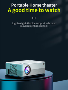 2025プロジェクションディスプレイ機器スマートビデオプロジェクターWiFiとBT 3Dオーディオ自動Android11.0ホームシアタープロジェクター - Product Image 2