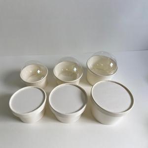 Gobelets à glace compostables écologiques avec logo personnalisé, revêtement PE, qualité alimentaire, à paroi simple, jetables, pour boissons et desserts, sucre - Product Image 1