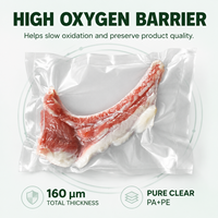 Sacs sous vide en film nylon PA PE épais 160 microns résistants aux perforations pour l'emballage du bœuf et de la viande, utilisation en supermarché, personnalisables