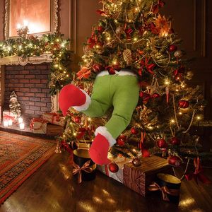 Colgante de árbol de Navidad Coronas de <span class=keywords><strong>madera</strong></span> Decoraciones de Papá Noel Año Nuevo Cadena de cuentas circulares Adornos colgantes de enano de Navidad - Product Image 5