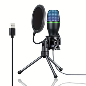 Micrófono pequeño RGB para grabación de voz <span class=keywords><strong>Focusrite</strong></span> Ribbon Micrófono de condensador Estudio Grabación Micrófono para juegos - Product Image 5