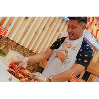 Bavoirs de restaurant jetables imprimés sur mesure Bavoirs en plastique à usage unique pour adultes Bavoirs en plastique de homard pour adultes