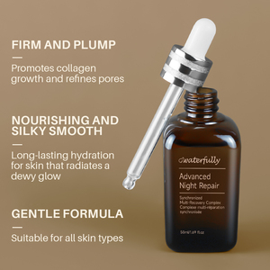 Sérum Visage Réparateur Nuit Avancé Complexe Multi-Récupération Synchronisé avec Acide Hyaluronique & Peptides <span class=keywords><strong>Anti</strong></span>-Âge & Hydratant - Product Image 2