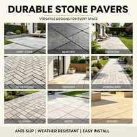Baldosas de Porcelana para Suelo, Baldosas de Piedra con Superficie Dividida, Baldosas de Pizarra para Pavimentación Exterior, Baldosas de Piedra para Patio, Pavimentos para Entradas de Vehículos