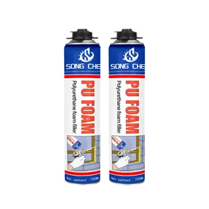 Songchen High Expansion Construction Foam 300ml/500ml/750ml Polyurethane Insulation And Waterproofing Caulk For Outdoor Use