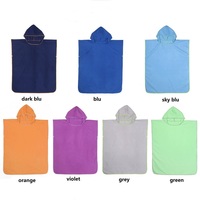 Custom Designed Suede Hooded Surf Poncho Quick Dry Microfiber Towel Summer Ling Robe with Hooded Towel