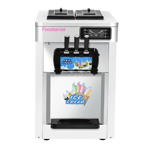 Thương mại thép không gỉ Máy tính để bàn mềm phục vụ Ice Cream Maker máy chất lượng cao 3 hương vị bảng Ice Cream Making Machine - Product Image 1