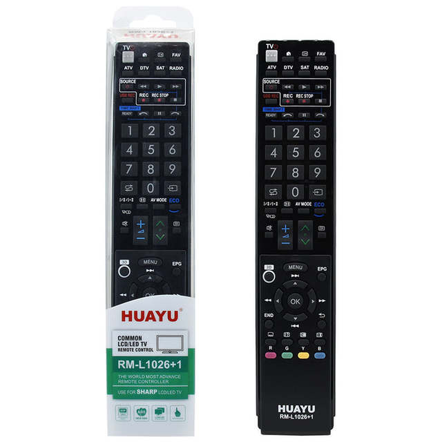 RISHIL WORLD Huayu RM-L 1026 Universal Remote Control Fixed Automatic for LC-60LE741E LCD/LED TV (AAA Battery 57 Buttons)