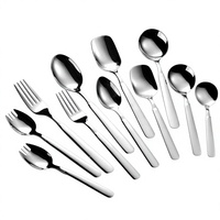 Ensemble cuillère et fourchette en acier inoxydable 316, finition miroir, design moderne et minimaliste, pour la maison, cuillère à soupe, cuillère à café pour enfants, tendance sur internet