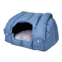Chenil en daim pliable à prix d'usine pour chiots petit chien hiver chaud pour animaux de compagnie chat grotte nid solide motif chien maison dans un emballage en carton