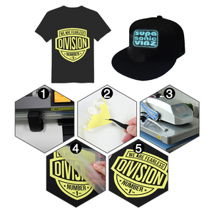 Nuevos materiales con calidad mejorada de vinilo de transferencia de calor de la <span class=keywords><strong>serie</strong></span> Glow in Dark para decoración de ropa, sombreros, telas, zapatos, - Product Image 5