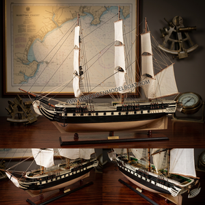 Modèle de bateau à voile en bois HMS Trincomalee, style européen, artisanal, décoration d'intérieur, cadeau original - Product Image 3