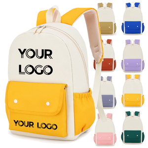 Factory Wholesale Custom Design School Backpack Promotional Kindergarten Backpack for Girls Boys with Cute Logo Pattern Print