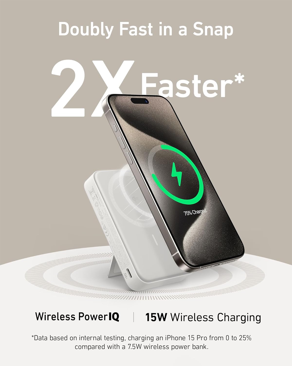 Anker MagGo 10,000mAh Power Bank, Qi2 Certified 15W Ultra-Fast Magnetic  Charging with Smart Display, Portable & Reliable