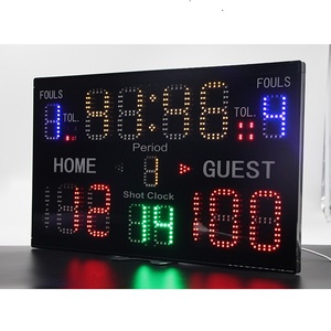 Tableau <span class=keywords><strong>de</strong></span> score électronique LED numérique GANXIN durable avec affichage du chronomètre <span class=keywords><strong>de</strong></span> 24 secondes, télécommande portable pour multisports - Product Image 6
