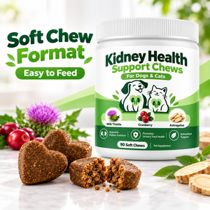 Masticables Suaves Botanicals <span class=keywords><strong>para</strong></span> el Bienestar Renal de Perros y <span class=keywords><strong>Gatos</strong></span> con Fórmula de Arándano Rojo, Cardo Mariano, Astrágalo y Diente de León <span class=keywords><strong>para</strong></span> el Cuidado Diario de Mascotas - Product Image 1