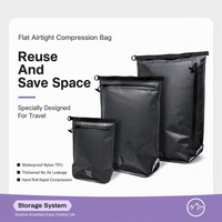 Sacs de compression sous vide 70D en nylon Ripstop TPU imperméables pour voyage, sacs de rangement à enrouler pour bagages et camping