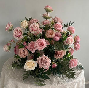 M-FB037 boule de fleurs roses Offre Spéciale fleur artificielle centre de table 50 cm boule de fleurs en soie centre de table pour décoration de mariage - Product Image 5