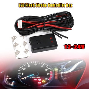 <span class=keywords><strong>12</strong></span> / 24V araç kamyon Mini <span class=keywords><strong>LED</strong></span> gündüz flaş Strobe denetleyici kutusu flaşör modülü on yanıp sönen modları ile 2 yolları - Product Image 3
