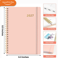 Nuevo en el Mercado: Agenda 2027 con Cubierta de Cuero Sintético, Encuadernación en Anillos, Organizador Semanal y Mensual con Separadores, Regalo de Año Nuevo