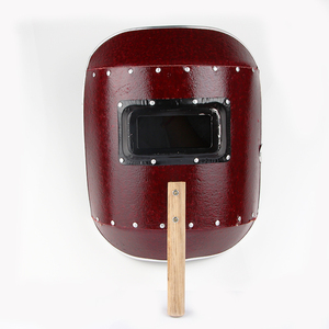 Casque de soudage intégral marron personnalisé résistant au feu, matériau PP avec capuchon de protection faciale pour <span class=keywords><strong>soudeur</strong></span> à main en papier fibre ignifuge - Product Image 4