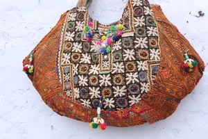 Bolsos de Lona Estilo Boho Banjara Indios para Mujer, con Cierre de Cremallera, Impermeables, Forma Personalizable, Bordado Tribal y Trabajo con Espejos - Product Image 2