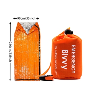 <span class=keywords><strong>Sac</strong></span> <span class=keywords><strong>de</strong></span> bivouac d'urgence, <span class=keywords><strong>sac</strong></span> <span class=keywords><strong>de</strong></span> <span class=keywords><strong>couchage</strong></span> thermique, couverture <span class=keywords><strong>de</strong></span> survie, type enveloppe compacte, abri en polyester 4 saisons pour le camping et la randonnée - Product Image 5