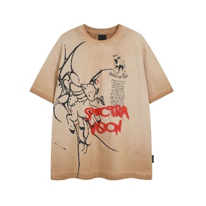 T-shirt à manches courtes pour homme, 100 % coton, imprimé coloré, style streetwear vintage, nouvelle collection été, qualité supérieure, vente en gros - Product Image 4
