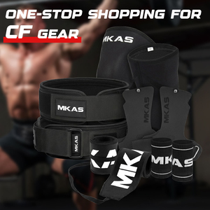 แผ่นรองบาร์เบล MKAS  ตะขอเกี่ยวยกน้ำหนัก  ที่จับยิมนาสติก  ที่รองเข่า  สายรัดข้อมือ 8 เส้น  เข็มขัดยกน้ำหนัก 4-in-1  ที่พันข้อมือ - Product Image 1