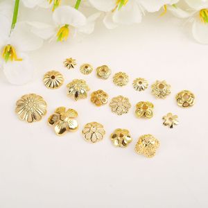 ลูกปัดทองชุบลายดอกไม้ Lisheng Jewelry ชุบทอง 18K ดีไซน์กลีบดอกฉลุลาย สำหรับทำสร้อยข้อมือ สร้อยคอ DIY - Product Image 4