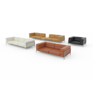 Juego de sofá cama moderno para oficina, estructura de metal PU de cuero de alta calidad, asientos de salón ejecutivo de lujo, uso comercial, respetuoso con el medio ambiente - Product Image 6